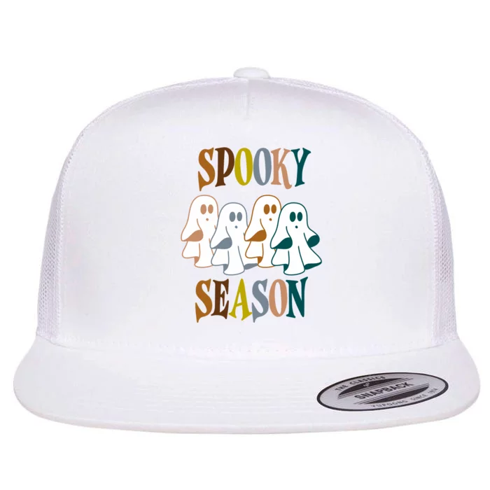 Spooky Season Halloween Ghost Festive Flat Bill Trucker Hat