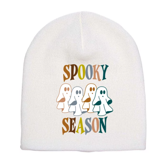 Spooky Season Halloween Ghost Festive Short Acrylic Beanie