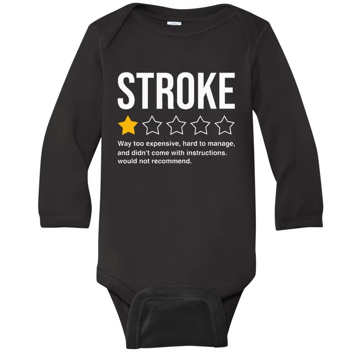 Stroke Survivor Heart Disease Warrior Fighter Cardiac Arrest Baby Long Sleeve Bodysuit