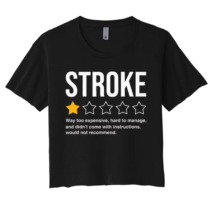 Stroke Survivor Heart Disease Warrior Fighter Cardiac Arrest Women's Crop Top Tee