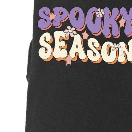 Spooky Season Halloween Groovy Retro Doggie 3-End Fleece Hoodie