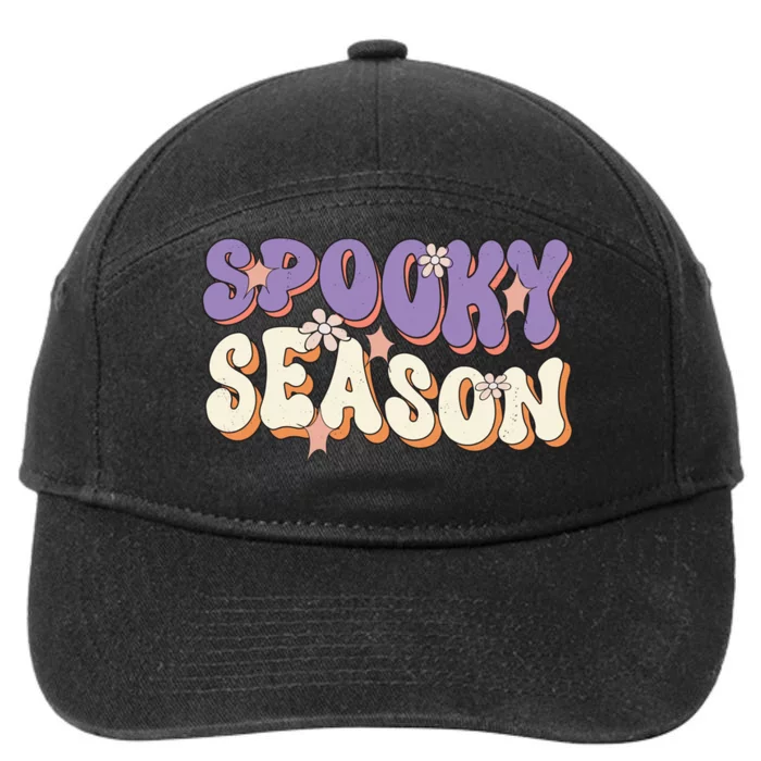 Spooky Season Halloween Groovy Retro 7-Panel Snapback Hat