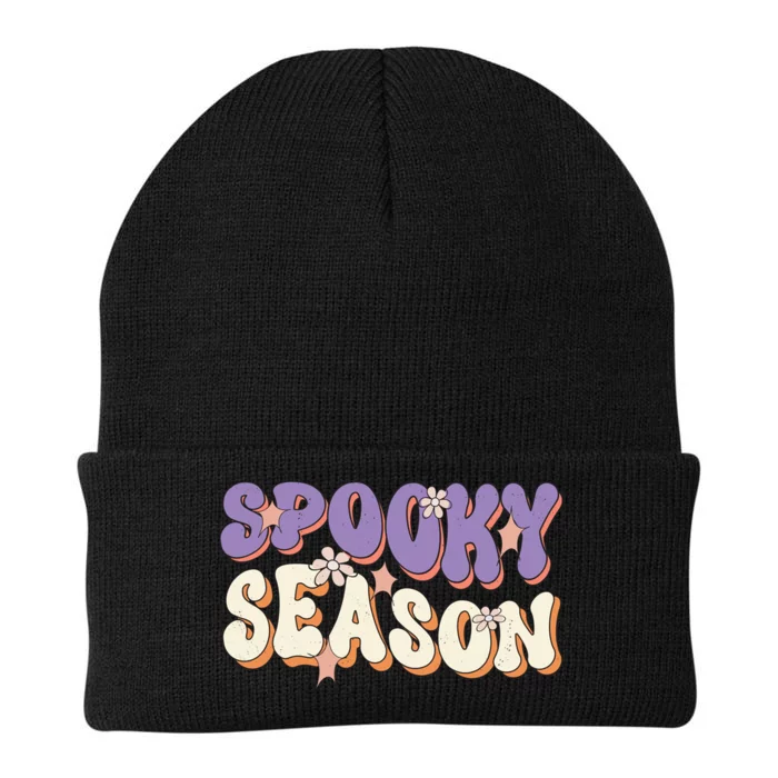 Spooky Season Halloween Groovy Retro Knit Cap Winter Beanie