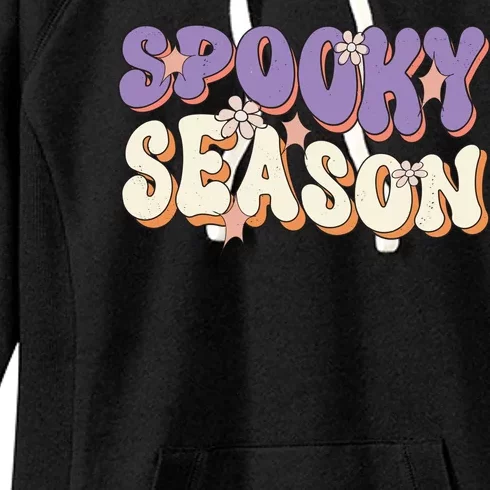 Spooky Season Halloween Groovy Retro Women's Fleece Hoodie