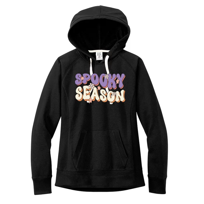 Spooky Season Halloween Groovy Retro Women's Fleece Hoodie