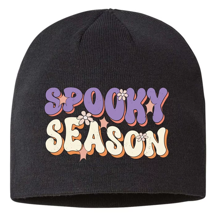 Spooky Season Halloween Groovy Retro 8 1/2in Sustainable Knit Beanie