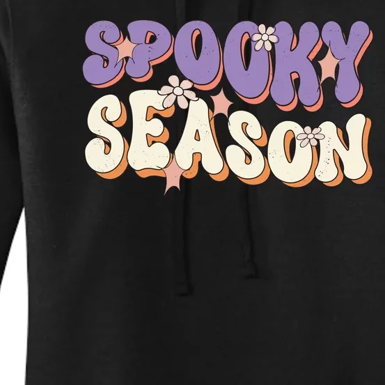 Spooky Season Halloween Groovy Retro Women's Pullover Hoodie