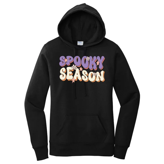 Spooky Season Halloween Groovy Retro Women's Pullover Hoodie