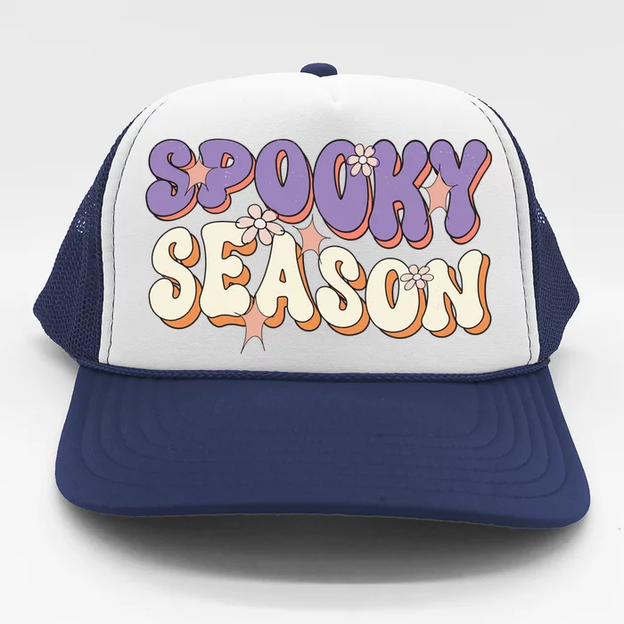 Spooky Season Halloween Groovy Retro Trucker Hat