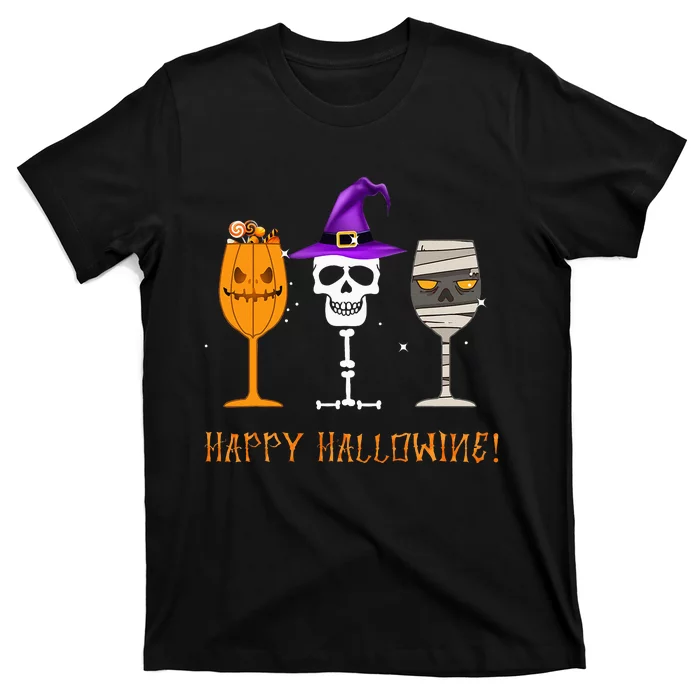 Spooky Spirits Hilarious Halloween Wine Presents T-Shirt