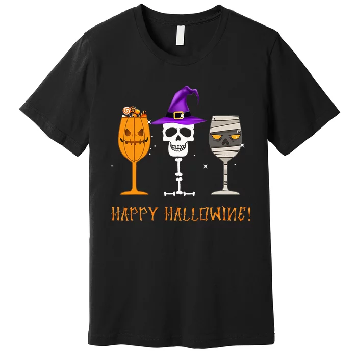 Spooky Spirits Hilarious Halloween Wine Presents Premium T-Shirt