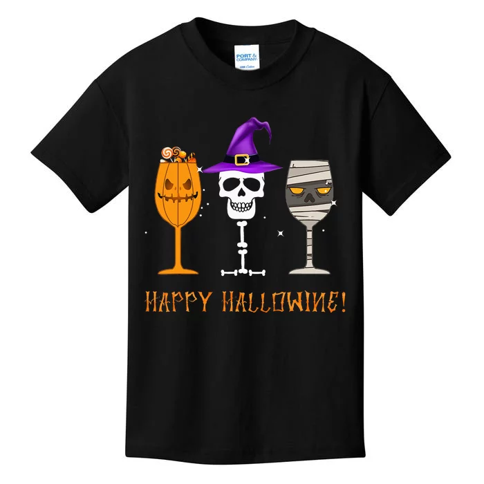 Spooky Spirits Hilarious Halloween Wine Presents Kids T-Shirt