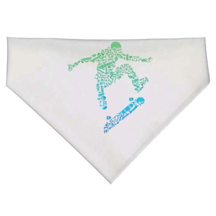 Skater Skateboarding Helmet Gear Skateboard Skateboarder USA-Made Doggie Bandana