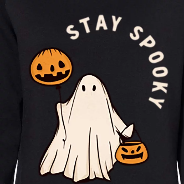 Stay Spooky Halloween Retro Spooky Season Fall Vibes Ghost Gift Womens California Wash Sweatshirt