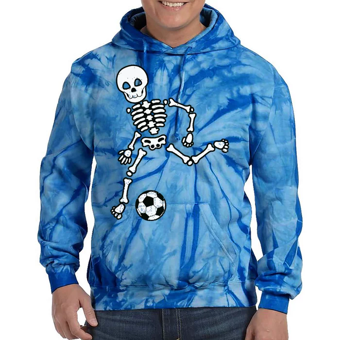 Skeleton Soccer Halloween Sport Player Costume Tie Dye Hoodie