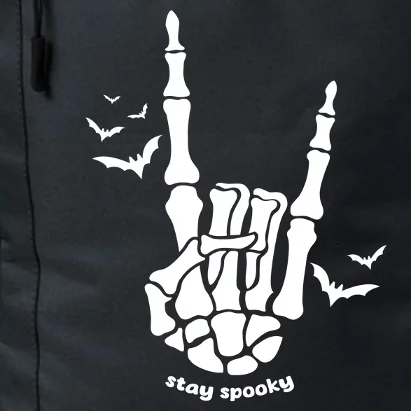 Stay Spooky Halloween Rock Skeleton Daily Commute Backpack