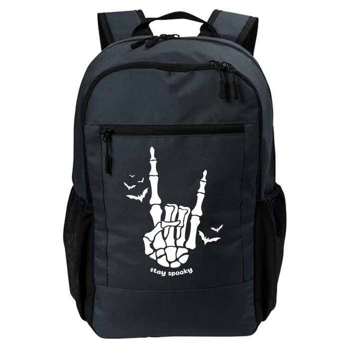 Stay Spooky Halloween Rock Skeleton Daily Commute Backpack