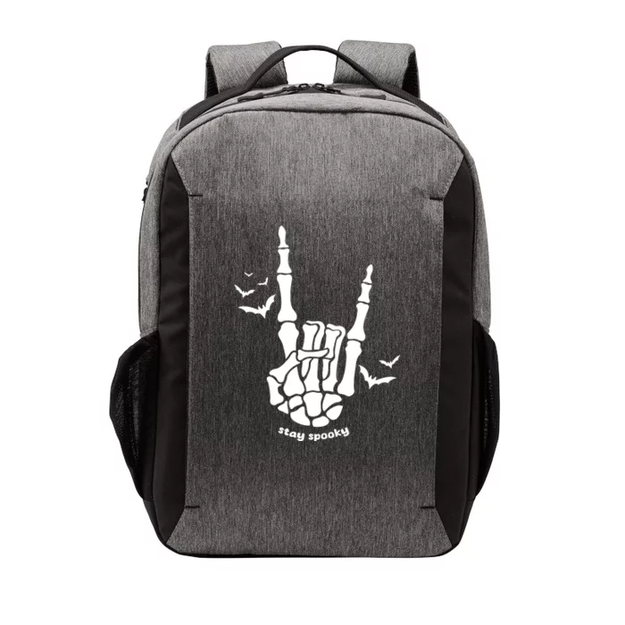 Stay Spooky Halloween Rock Skeleton Vector Backpack