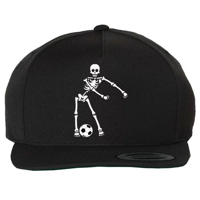 Skeleton Soccer Halloween Flossing Dance Costume Kids Wool Snapback Cap