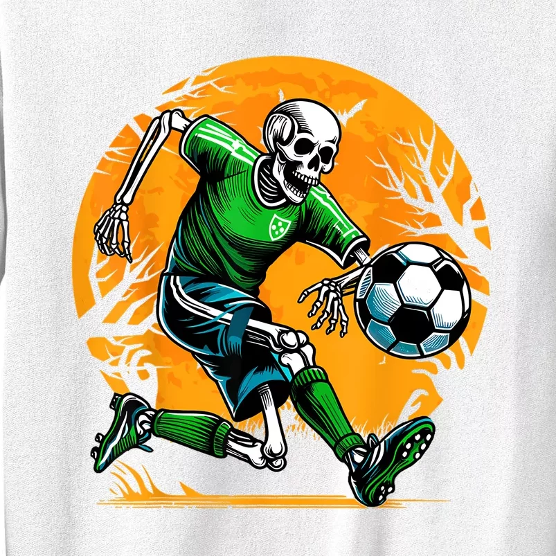 Soccer Skeleton Halloween Football Spooky Boy Soccer Player Sweatshirt