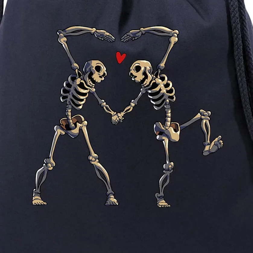 Spooky Skeleton Heart Dance Costume Drawstring Bag