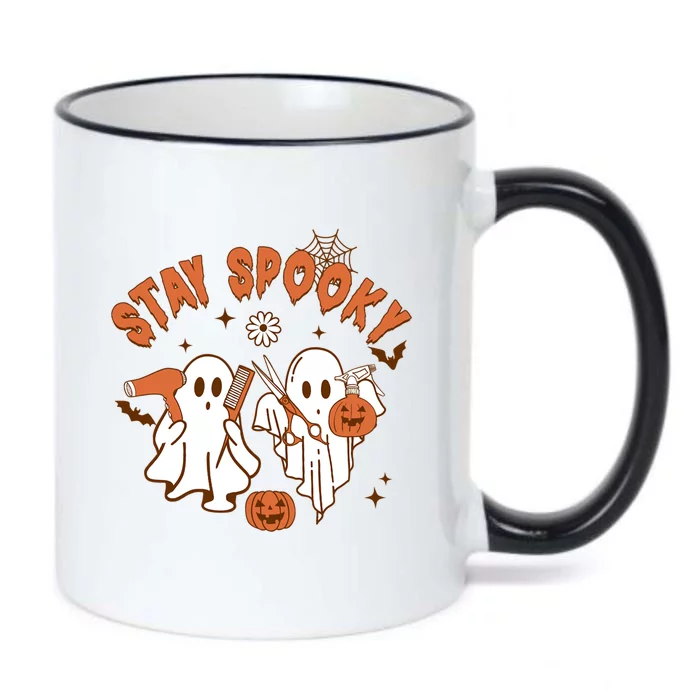 Stay Spooky Hairdresser Halloween Cute Ghosts Cosmetologist Gift Black Color Changing Mug