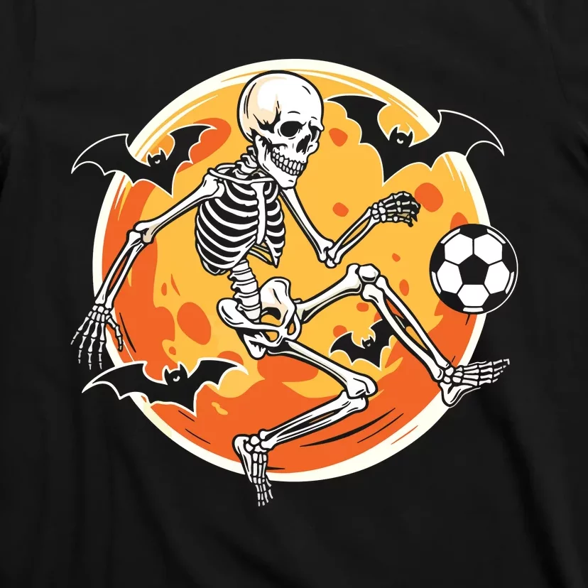 Soccer Skeleton Halloween Soccer Player Funny T-Shirt