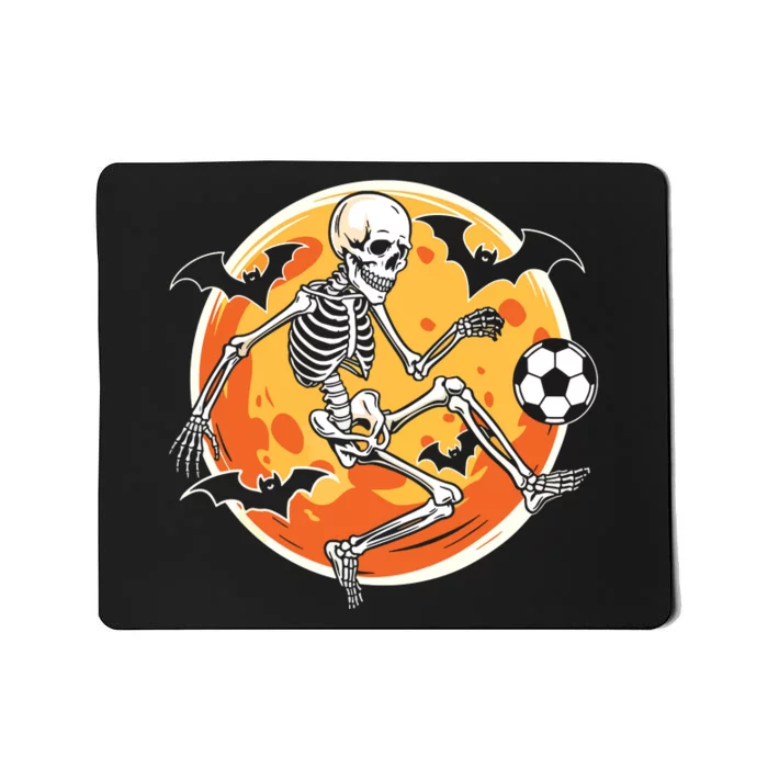 Soccer Skeleton Halloween Soccer Player Funny Mousepad