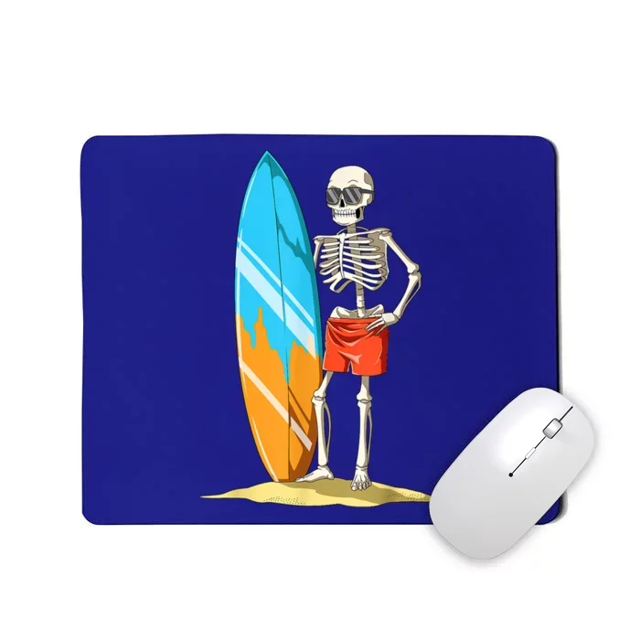 Surfing Skeleton Halloween Surf Lovers Gift Mousepad