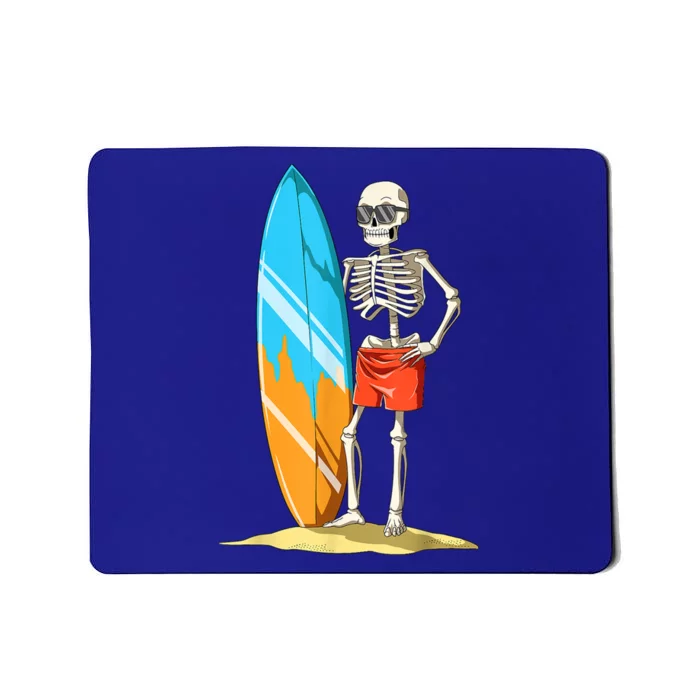 Surfing Skeleton Halloween Surf Lovers Gift Mousepad