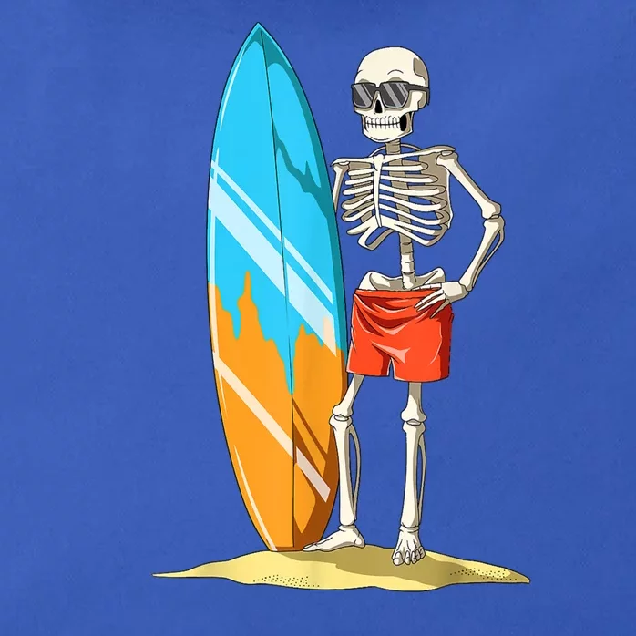 Surfing Skeleton Halloween Surf Lovers Gift Zip Tote Bag