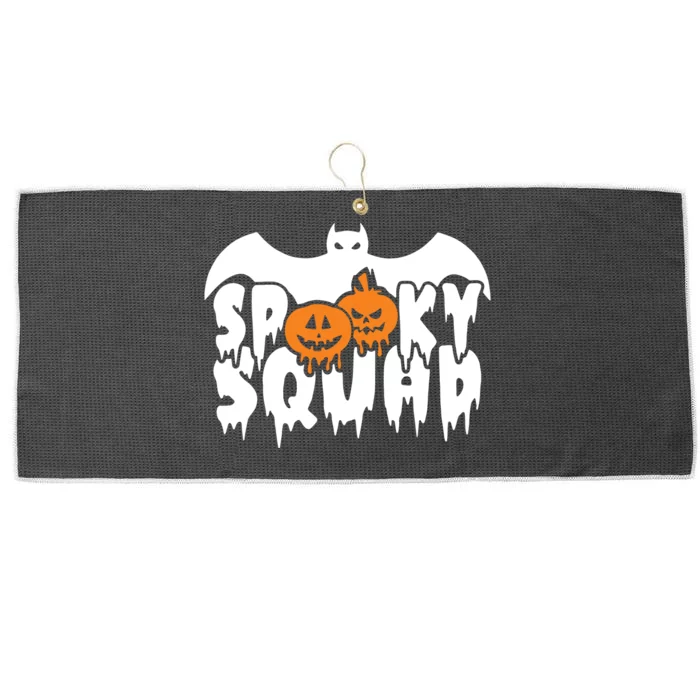 Spooky Squad Halloween Funny Pumpkin Halloween Costume Large Microfiber Waffle Golf Towel