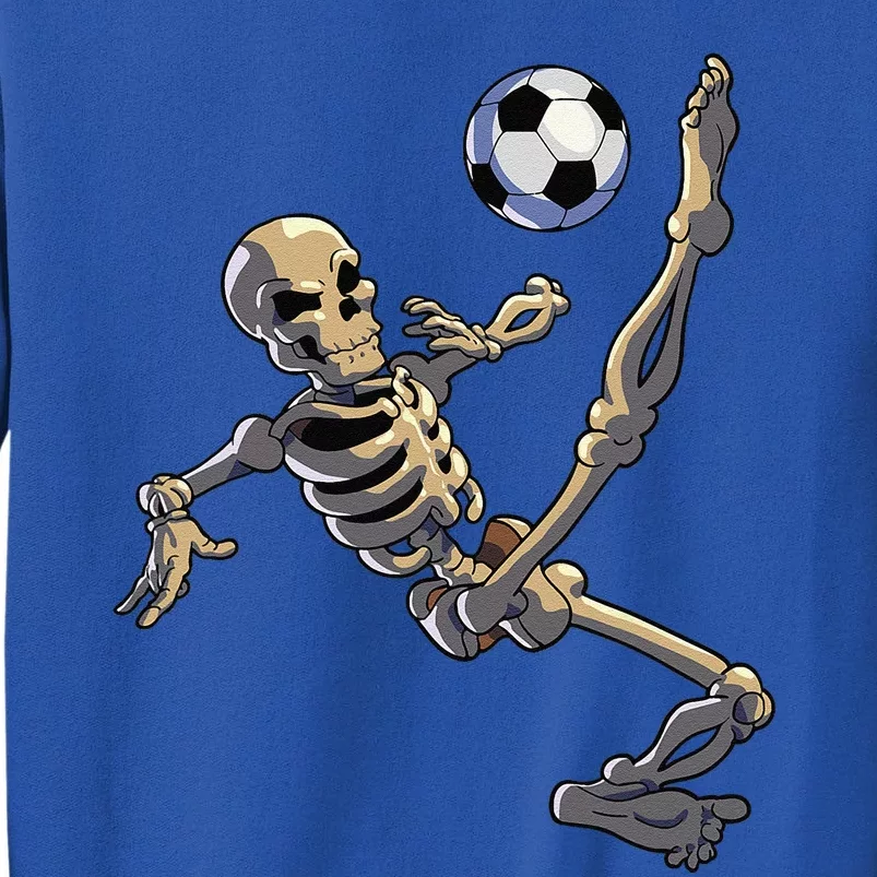 Soccer Skeleton Halloween Funny Soccer Player Halloween Cute Tall Sweatshirt