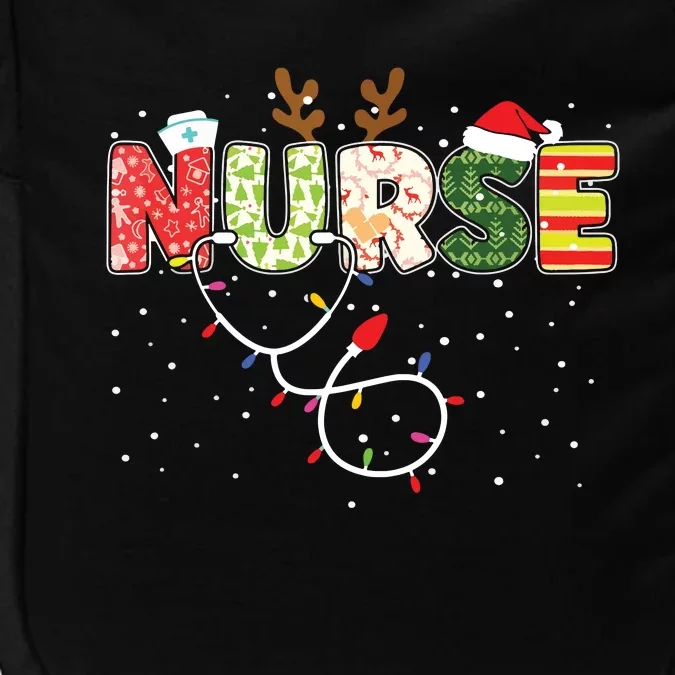 Stethoscope Santa Hat Reindeer Xmas Christmas Nurse Impact Tech Backpack