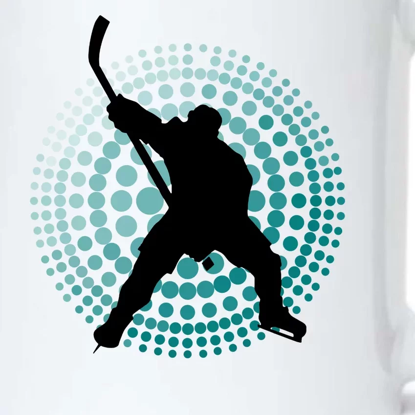 Slap Shot Hockey Lovers Spiral Design Black Color Changing Mug