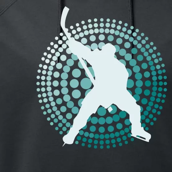 Slap Shot Hockey Lovers Spiral Design Performance Fleece Hoodie