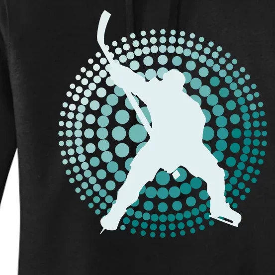 Slap Shot Hockey Lovers Spiral Design Women's Pullover Hoodie