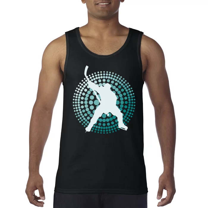 Slap Shot Hockey Lovers Spiral Design Tank Top