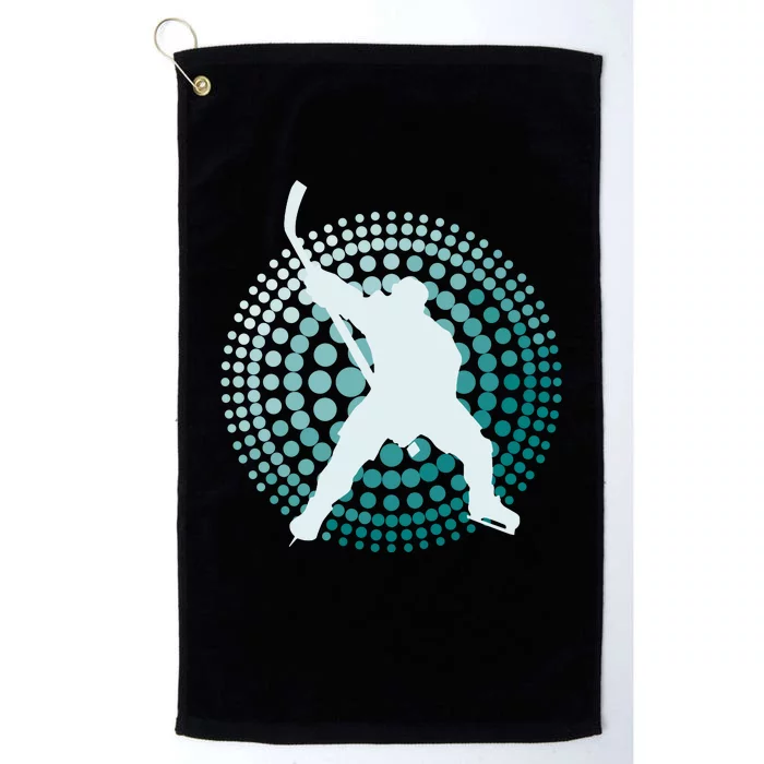 Slap Shot Hockey Lovers Spiral Design Platinum Collection Golf Towel