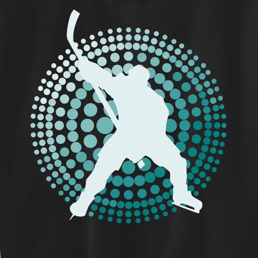 Slap Shot Hockey Lovers Spiral Design Kids Sweatshirt