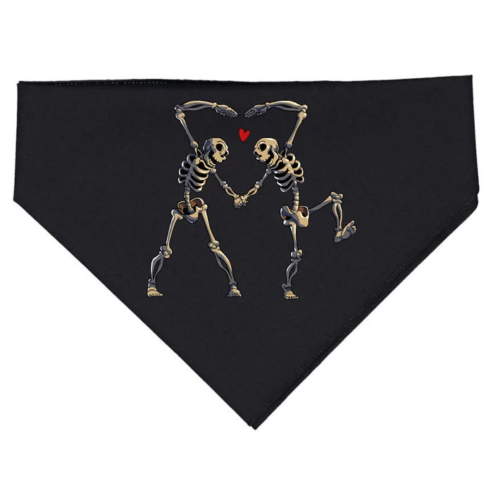 Spooky Skeleton Heart Dance Costume USA-Made Doggie Bandana