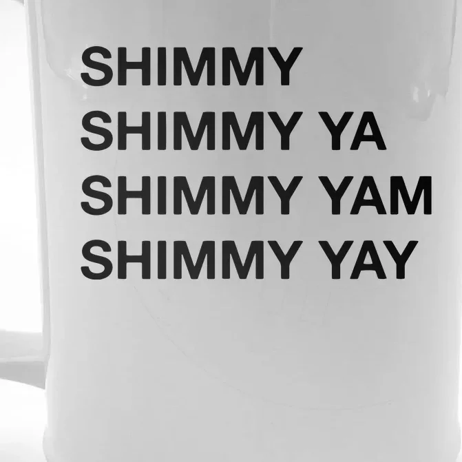 Shimmy Shimmy Hiphop Oldschool Rap Tee 90s Music Front & Back Beer Stein