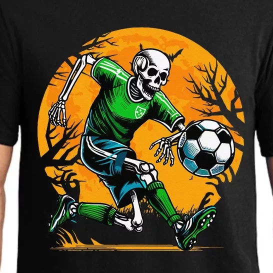 Soccer Skeleton Halloween Football Spooky Soccer Player Gift Pajama Set