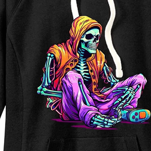 Spooky Skeleton Halloween Monster Thrills And Suspense Gift Women's Fleece Hoodie