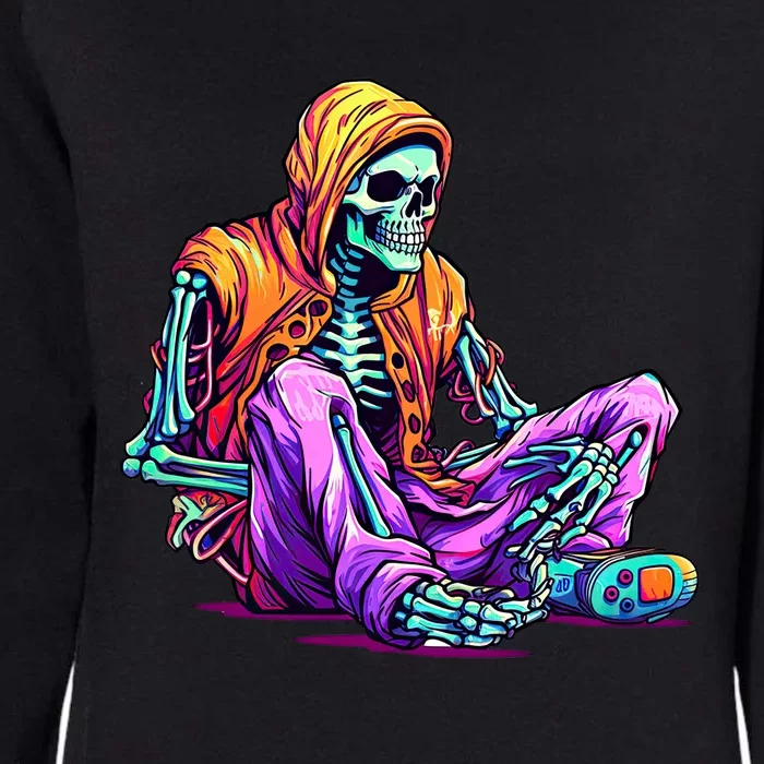 Spooky Skeleton Halloween Monster Thrills And Suspense Gift Womens California Wash Sweatshirt