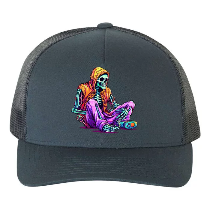 Spooky Skeleton Halloween Monster Thrills And Suspense Gift Yupoong Adult 5-Panel Trucker Hat