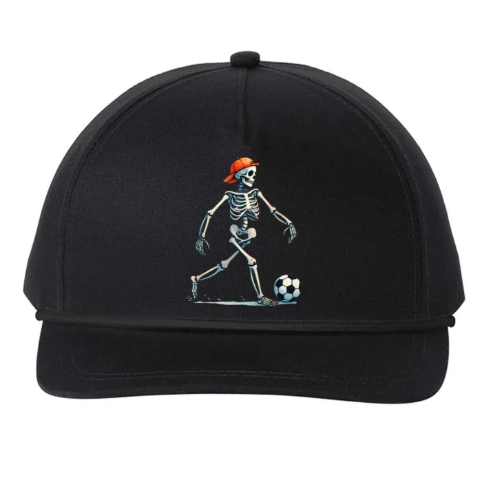 Skeleton Soccer Halloween Costume Funny Snapback Five-Panel Rope Hat