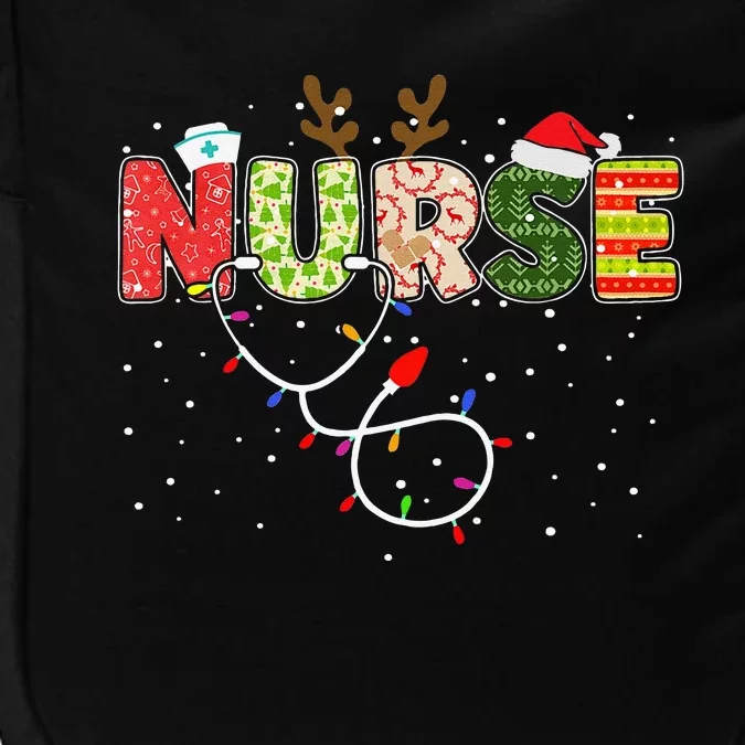 Stethoscope Santa Hat Reindeer Xmas Christmas Nurse Impact Tech Backpack