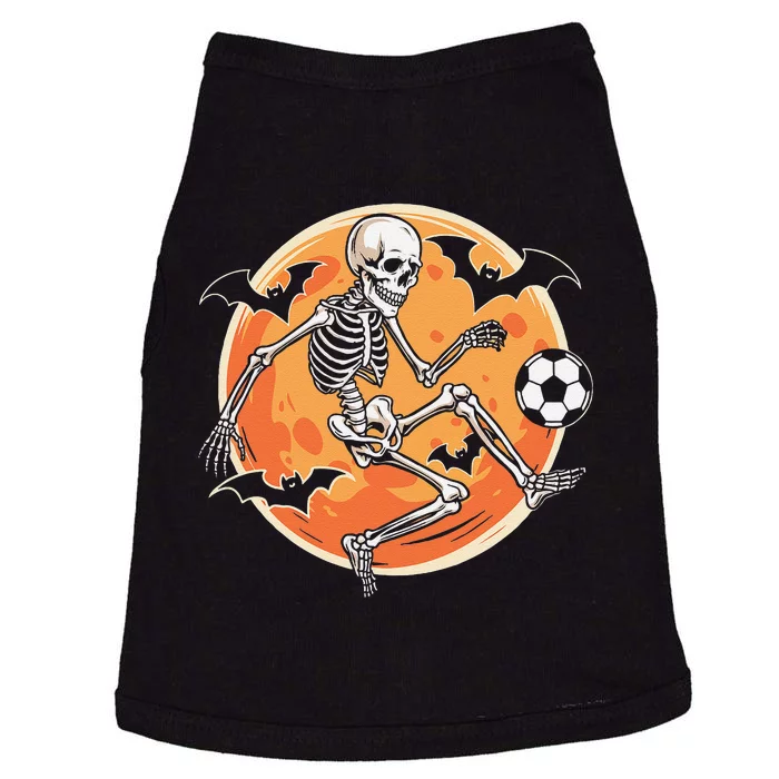 Soccer Skeleton Halloween Soccer Player Funny Gift Doggie Tank