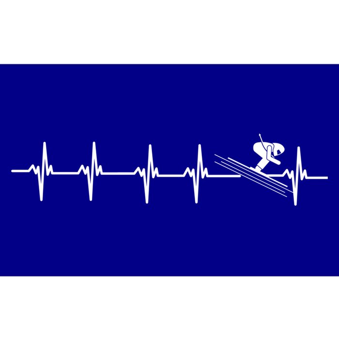 Speed Skiing Heartbeat Gift Skiing Gift For Skiers Cool Cute Gift Bumper Sticker